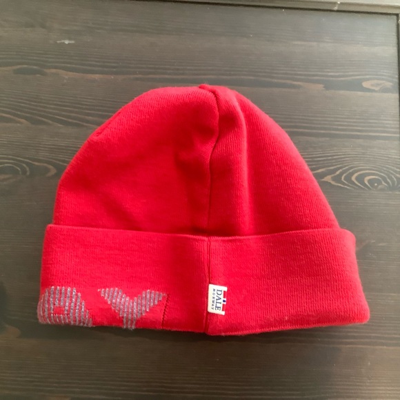 NWT Dale of Norway Double layer Merino Wool Toque/Hat/Beanie, Red & Grey - Picture 5 of 10